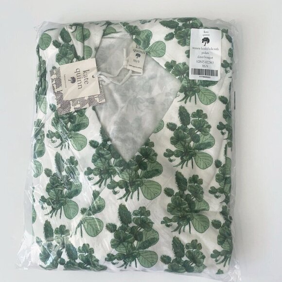 kate quinn Other - Kate Quinn Green Leaf Print Robe
